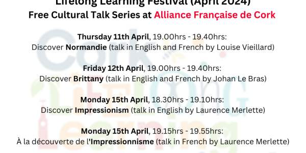 Free Cultural Talk Series for the Lifelong Learning Festival (April 2024)