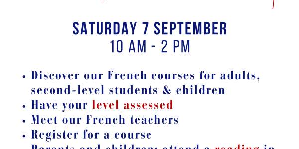 Open Day on Saturday 7th September, 10 am-2 pm
