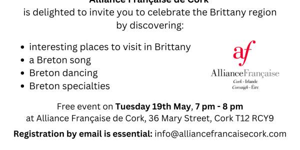 19 May: Fête de la Bretagne at AF de Cork