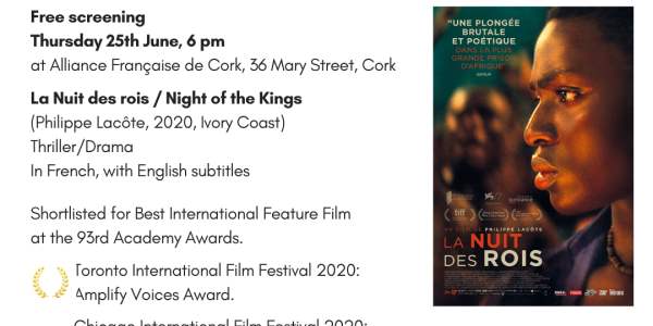 25th June, Cork French Ciné Club Screening